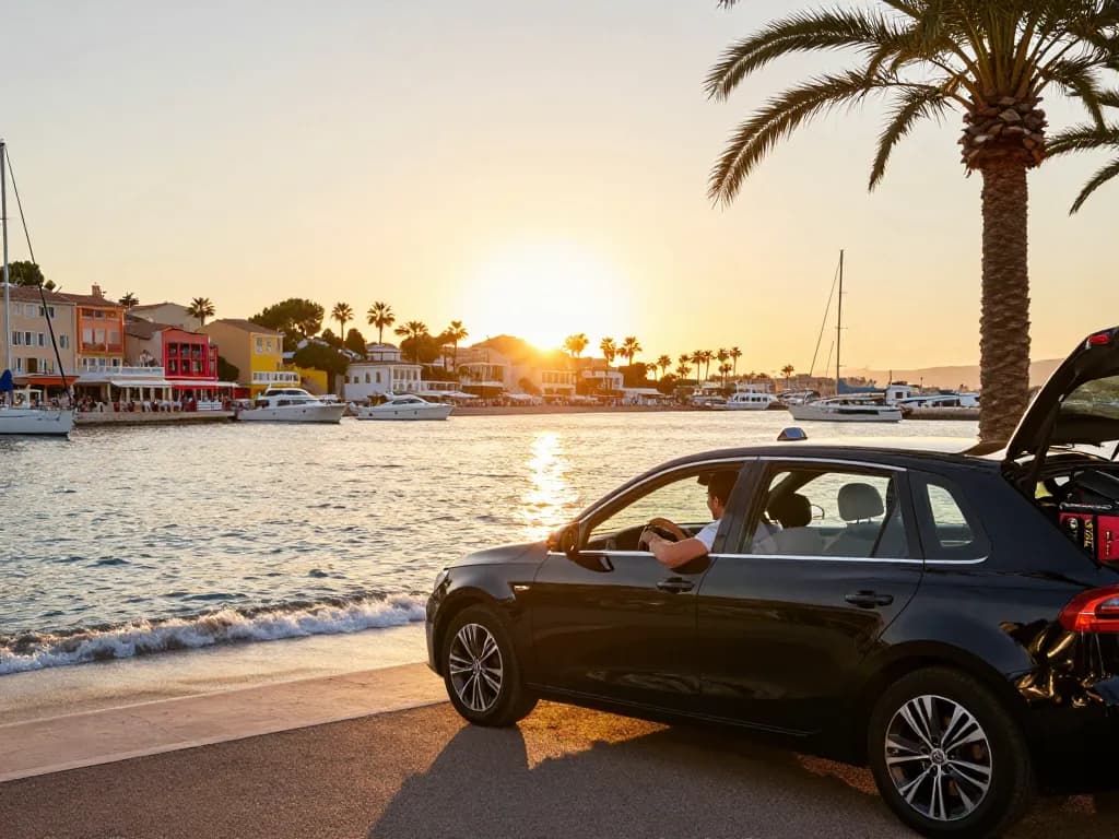 Vivez une expérience de taxi luxueux à Saint-Tropez avec des vues imprenables sur le coucher de soleil et un service haut de gamme.