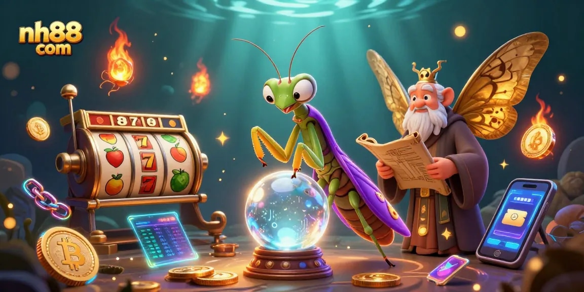Experience thrilling gaming at nh88 com with vibrant slot reels and mystical characters.