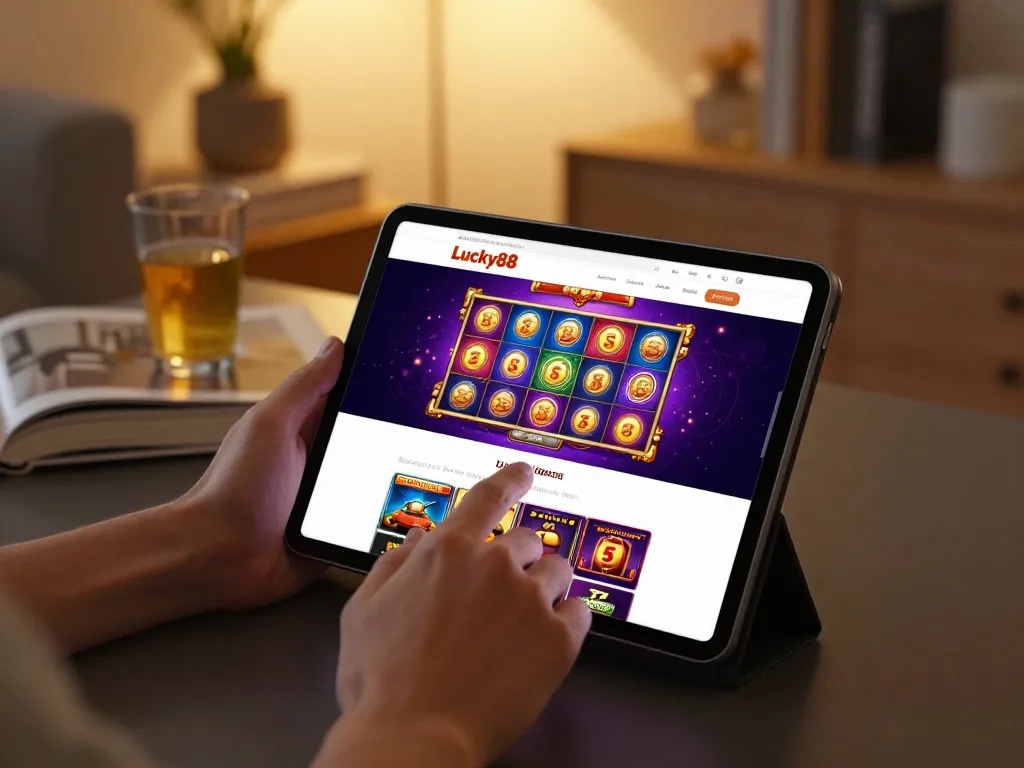 Engage with exciting slot games on the Website Lucky88 in a cozy home environment.