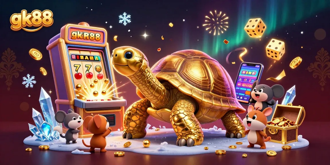 Play thrilling casino games with gk88's golden tortoise feature and dynamic slot machine action.