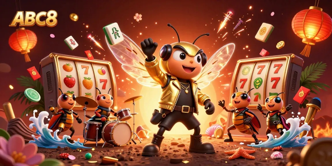Experience the excitement of ABC8 with vibrant slot games and lively characters in action.