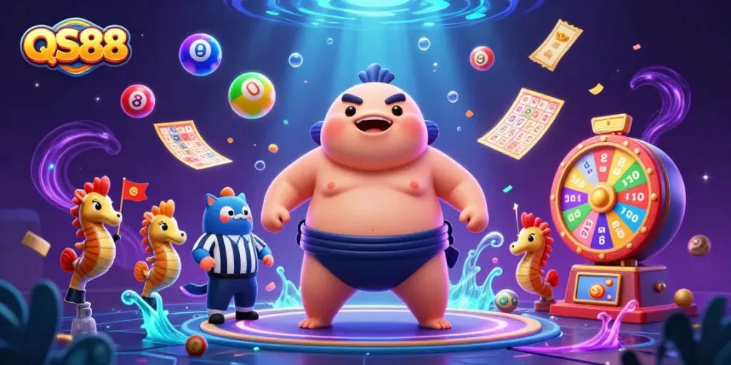 Experience the thrilling action at QS88, featuring diverse games and vibrant lottery scenes.