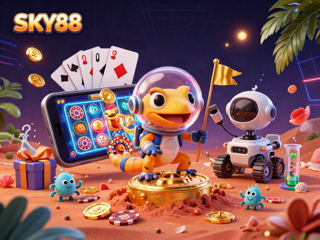 Engage in thrilling gaming at SKY88, exploring vibrant slots and casino excitement.