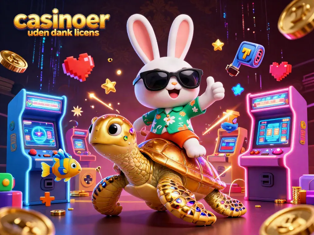 Engage in exciting gameplay at casinoer uden dansk licens featuring a lucky rabbit and golden turtle.