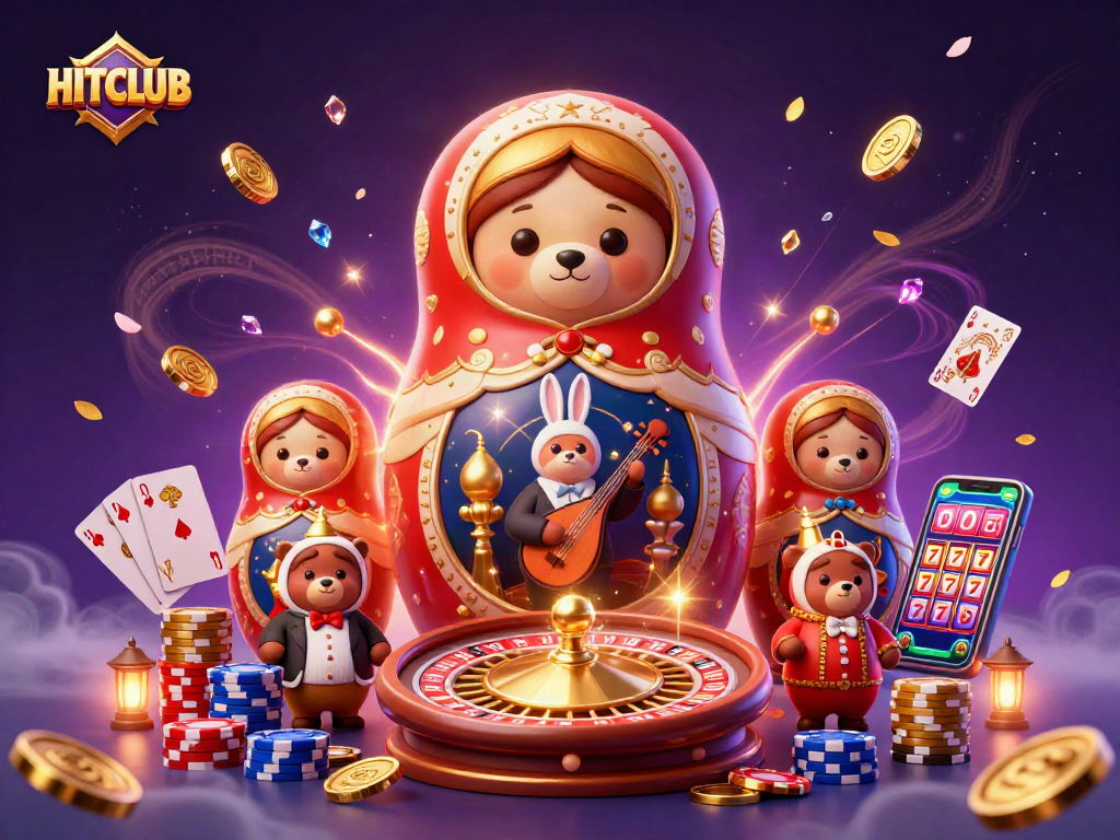 Experience HITCLUB's vibrant gambling scene with lucky 7s and dazzling game elements.