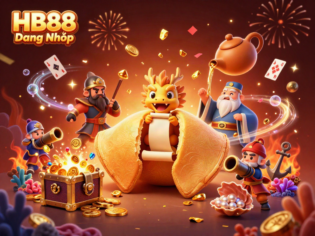 Experience HB88 Đăng Nhập with golden fortune, dragon, and immersive gaming elements.