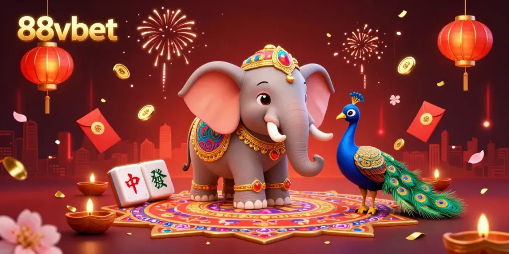 Experience thrilling action and excitement at 88vbet with vibrant casino-themed illustration.