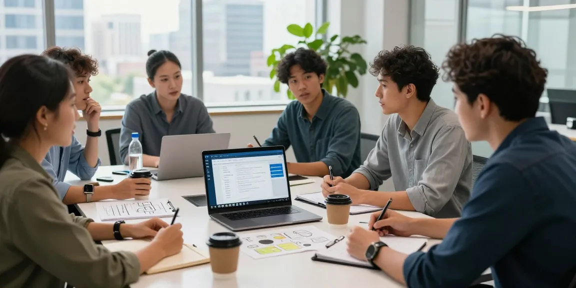 Download WPS Office showcased in a dynamic workspace with collaborative team discussion around a conference table.