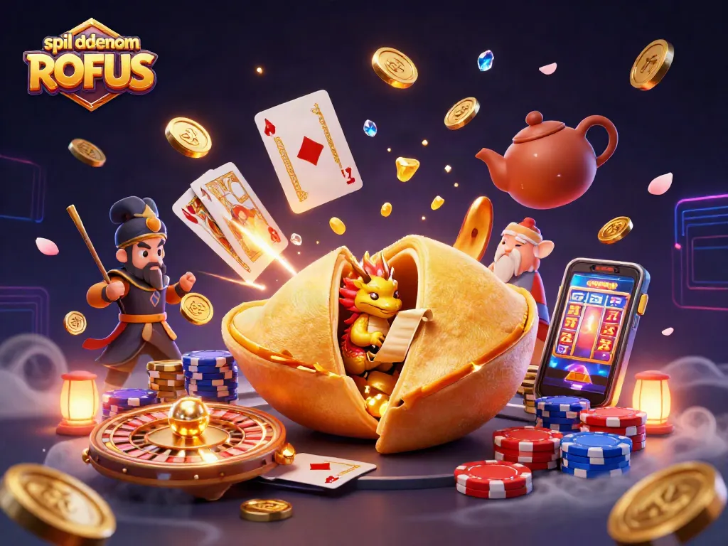 Engage with thrilling gameplay at spil uden om ROFUS, amidst golden treasures and dynamic casino elements.