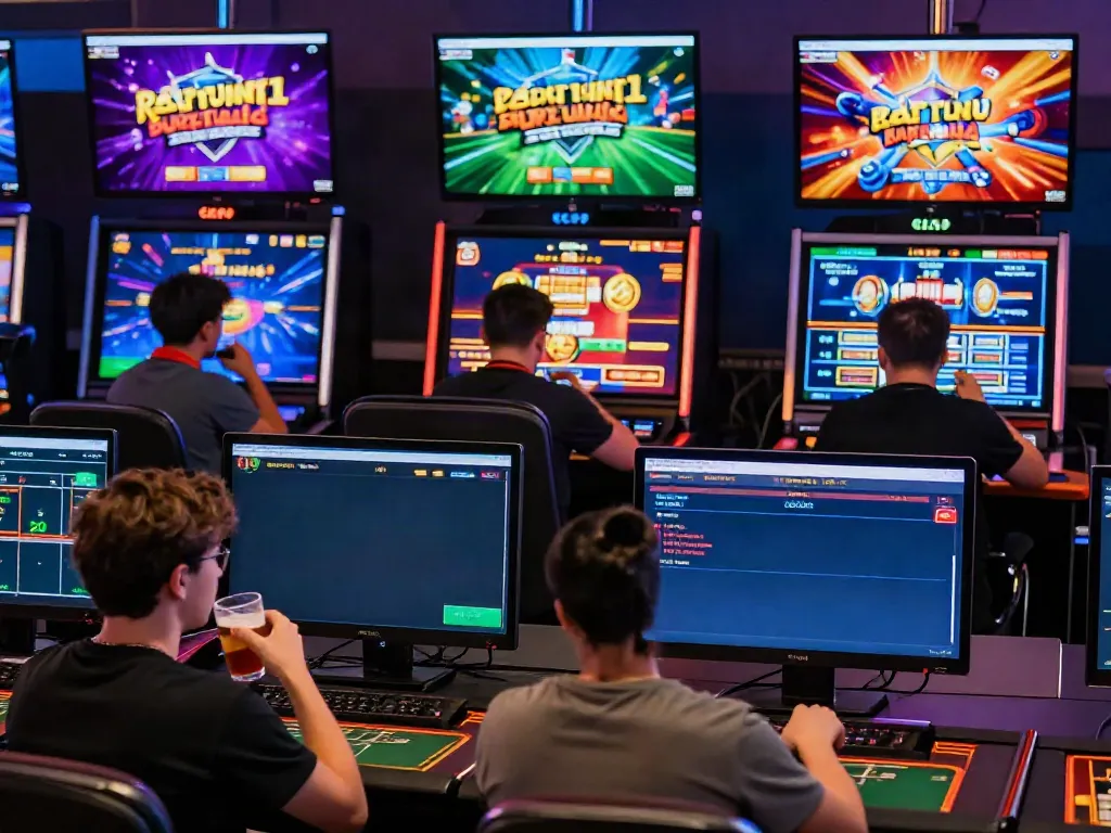 Exciting online gaming experience at https://red88.limited/ with diverse players engaged in sports betting and casino games.