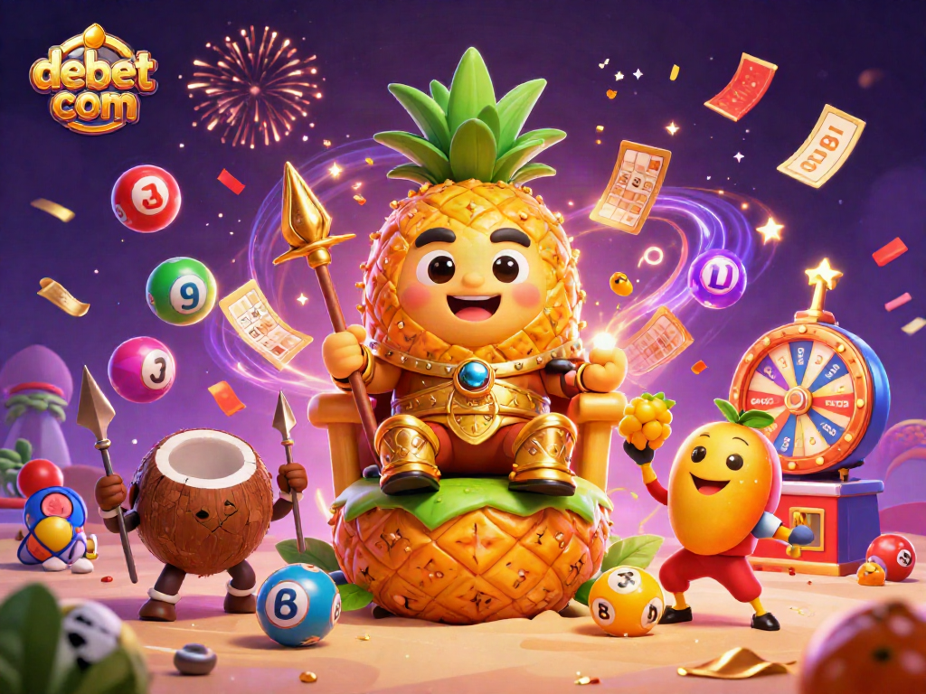 Engage with exciting games at debet com featuring golden prizes, vibrant elements, and a fun casino atmosphere.