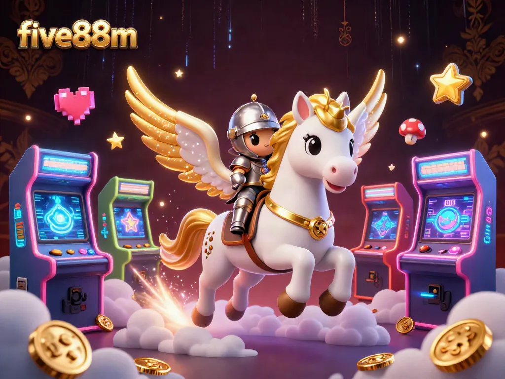 Join the excitement of five88m with a cosmic themed gaming adventure featuring a celestial horse and vibrant game elements.