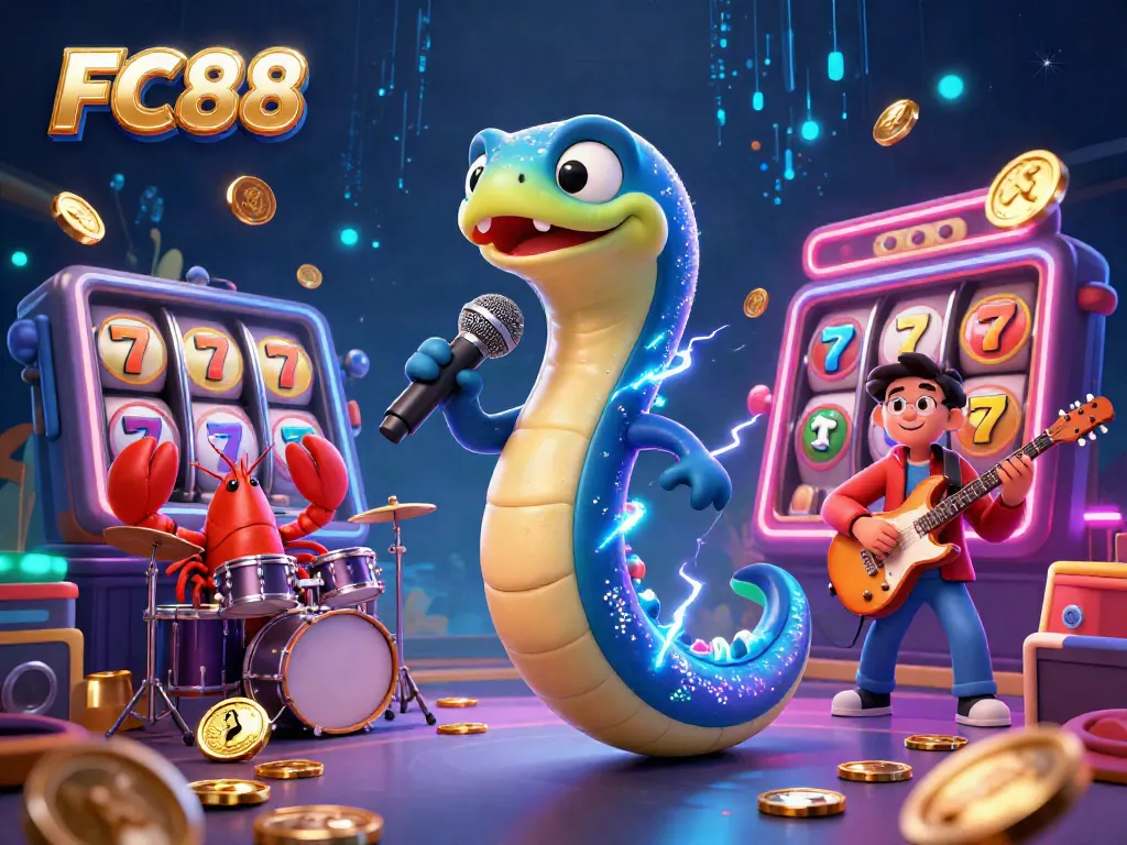 Engage in thrilling gameplay at FC88 with lively characters in an underwater casino.