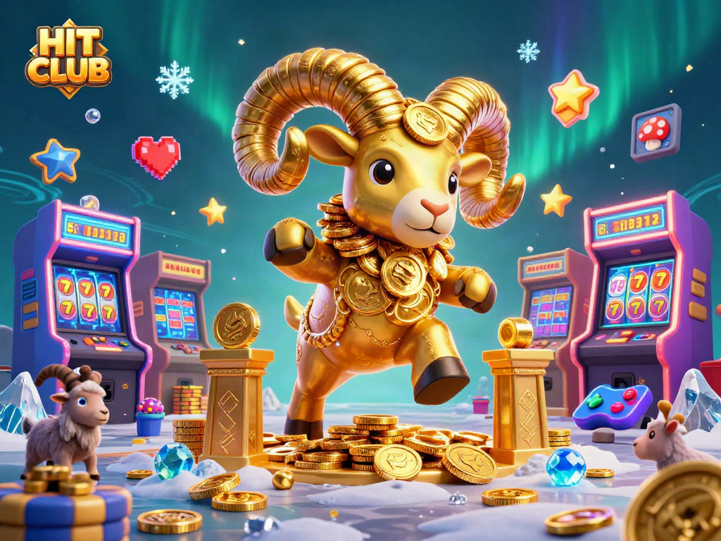 Engage with HIT CLUB's vibrant gaming universe featuring exciting slot game elements and dynamic characters.