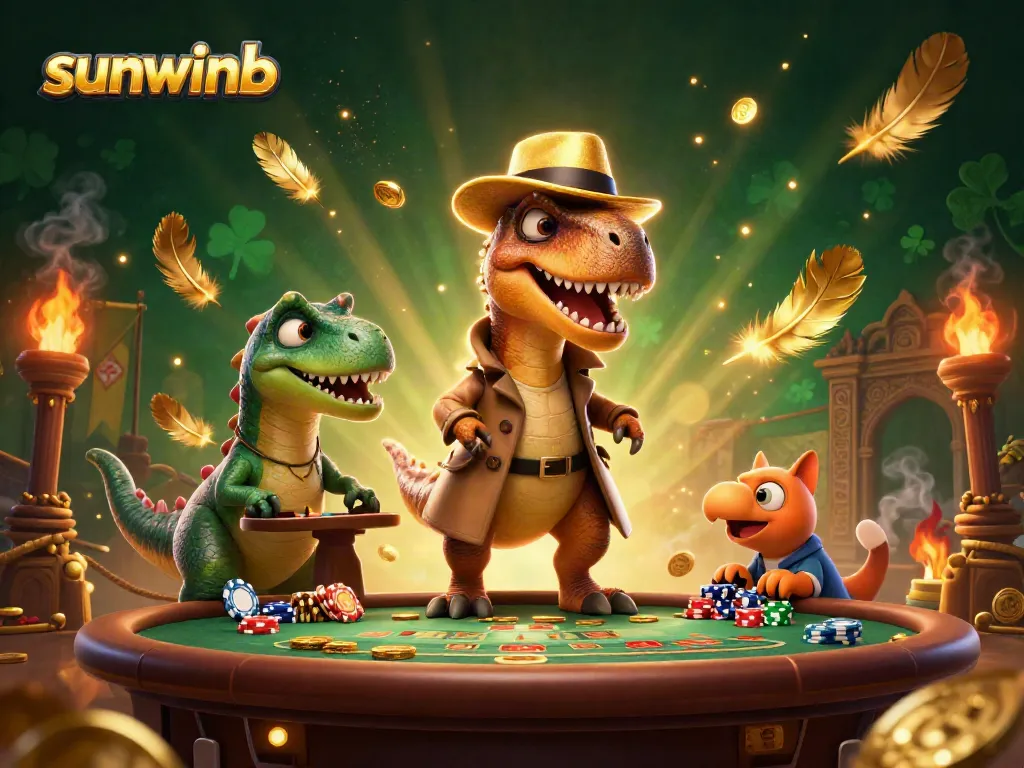 Winning at a blackjack table with sunwinb where a velociraptor card counter is sneaking chips under the eye of a stegosaurus pit boss.