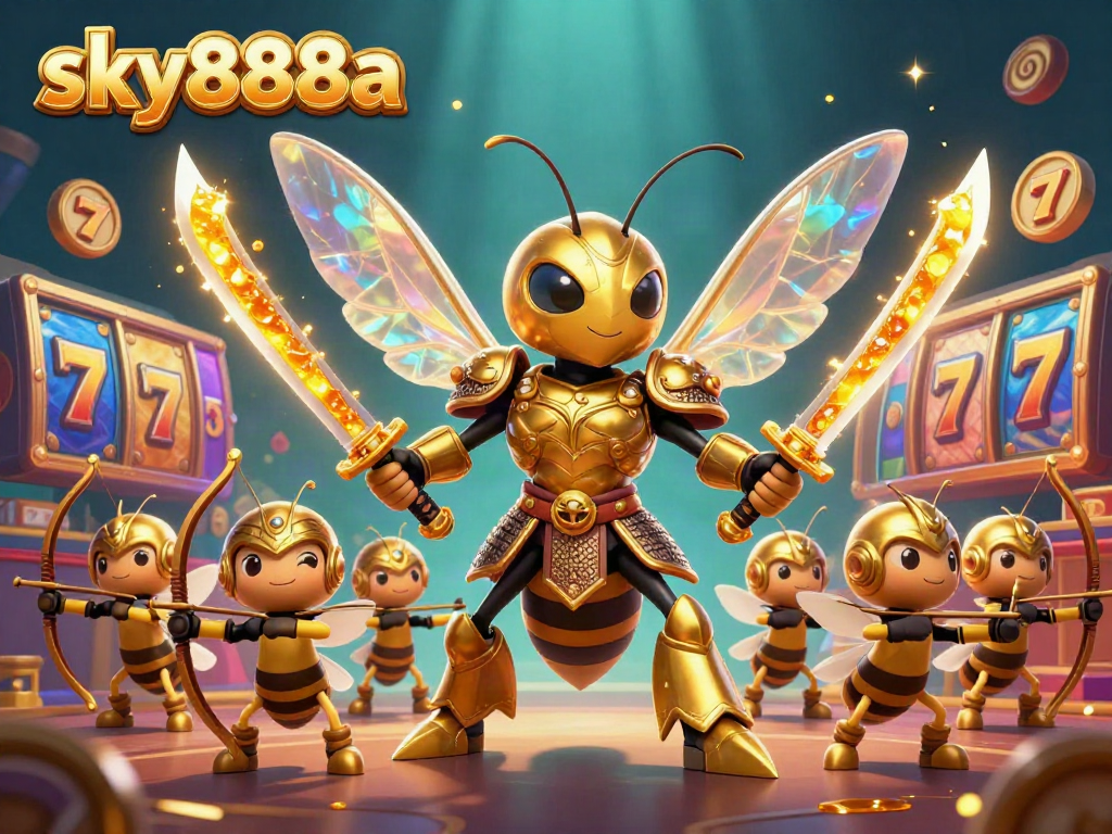 Experience thrilling casino action with sky888a's dynamic illustration showcasing vibrant gaming elements.
