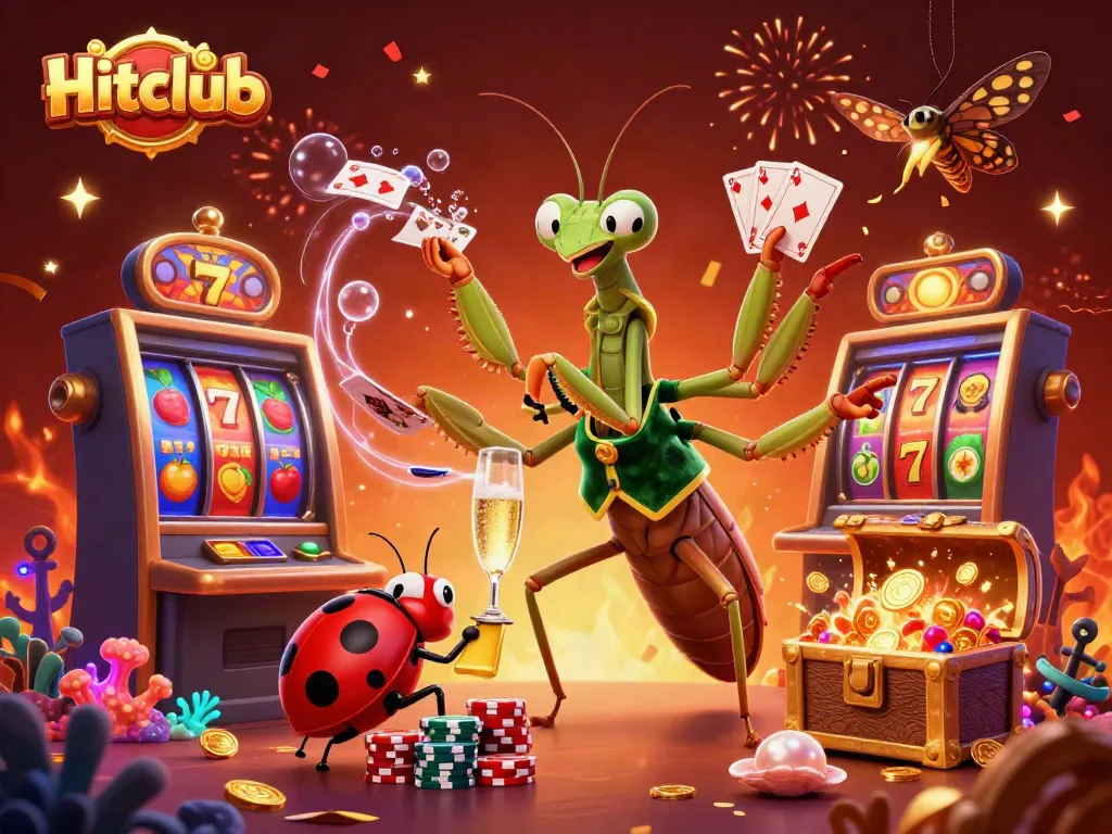 Hitclub offers thrilling gaming experiences with a vibrant casino scene featuring engaging characters.