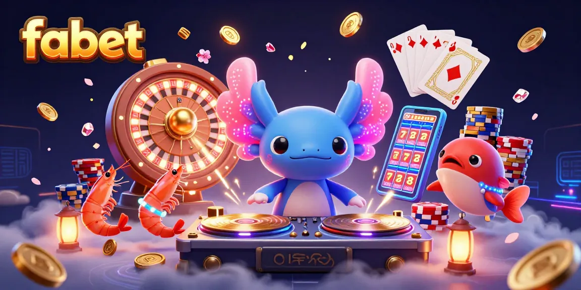 Experience the thrill of fabet with a vibrant 3D casino scene featuring animated characters and dynamic gaming elements.