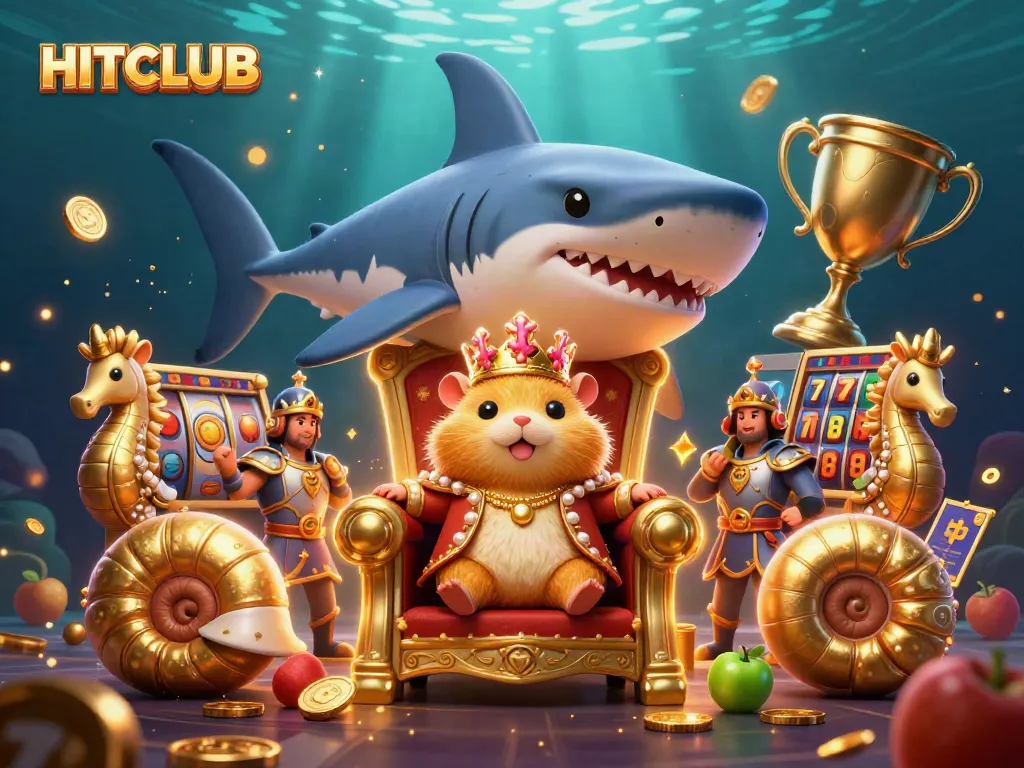 Experience the excitement of HITCLUB with dynamic slot elements and a vibrant underwater scene.