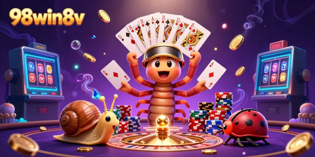 Engage with the exciting world of 98win8v featuring a lively dealer and thrilling casino elements.