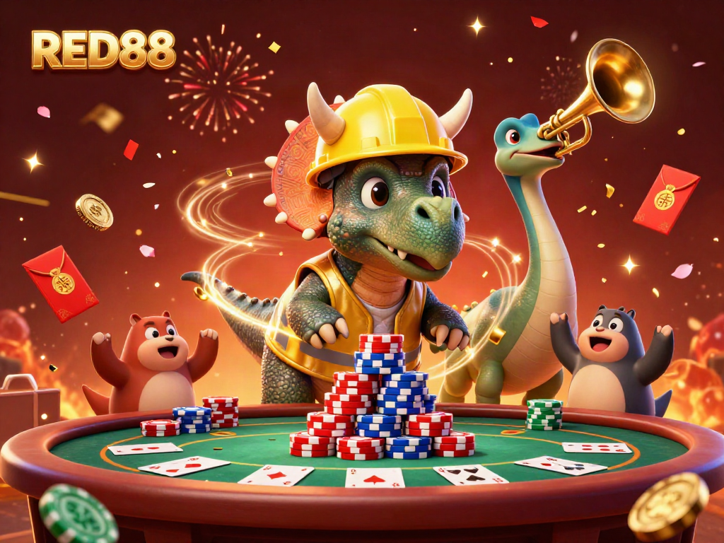 Build your winning strategy at RED88 with vibrant casino energy and colorful celebration.