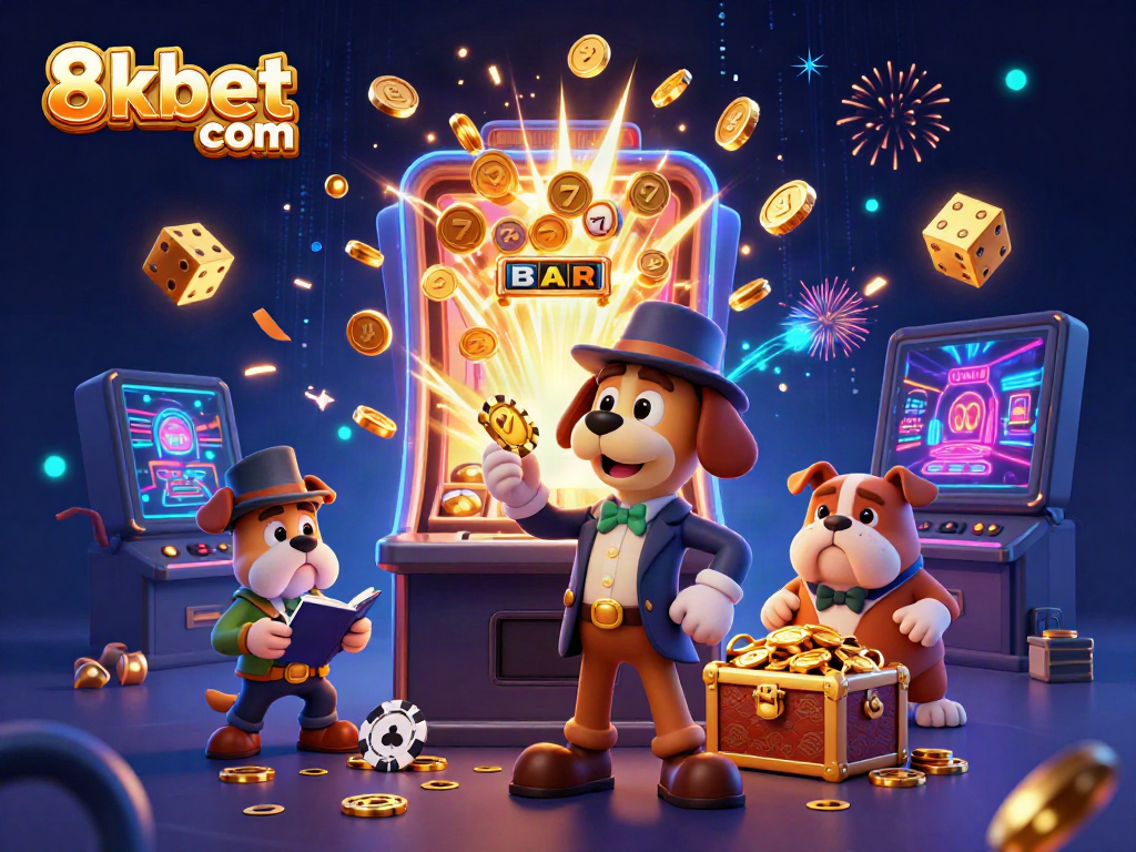 Engage with 8xbet com's exciting casino adventure featuring a detective and golden poker chip among thrilling games.