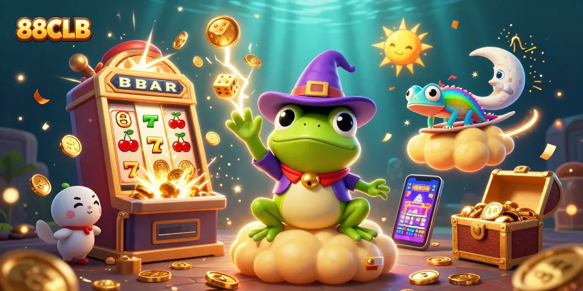 Experience the thrilling energy of 88CLB with a vibrant casino scene featuring golden coins and exciting game elements.