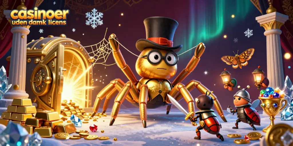 Experience the thrill of casinoer uden dansk licens with our vibrant, dynamic 3D casino illustration.