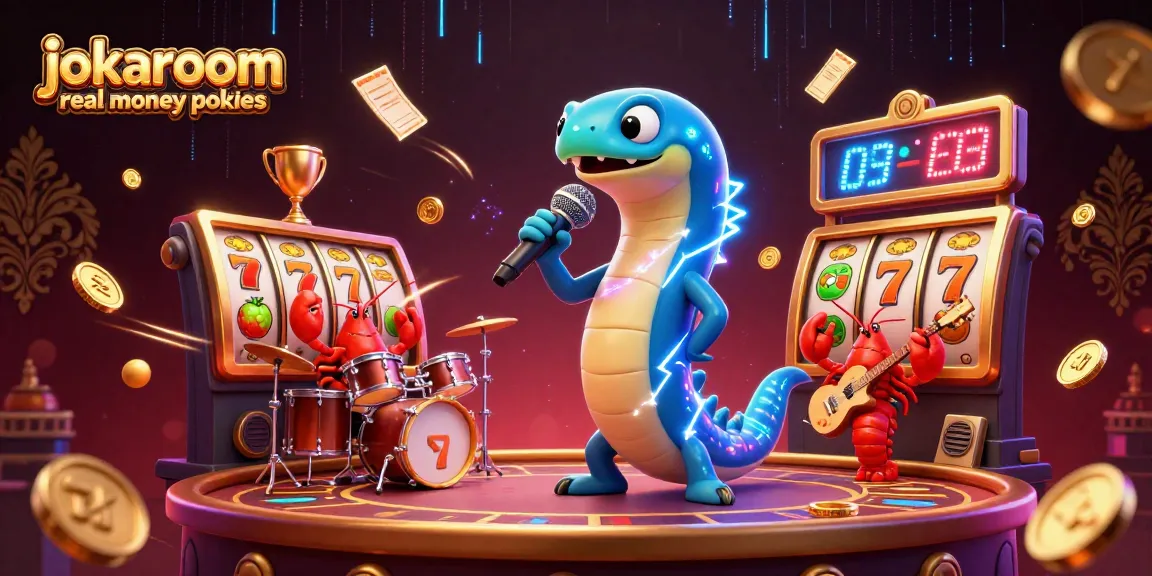 Experience the excitement of jokaroom real money pokies in a vibrant underwater casino scene filled with dynamic slot elements.