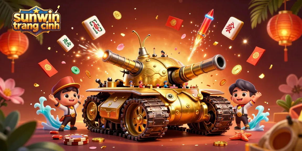 Experience the excitement of sunwin trang chính with our vibrant casino-themed illustration, featuring a golden beetle tank casino.