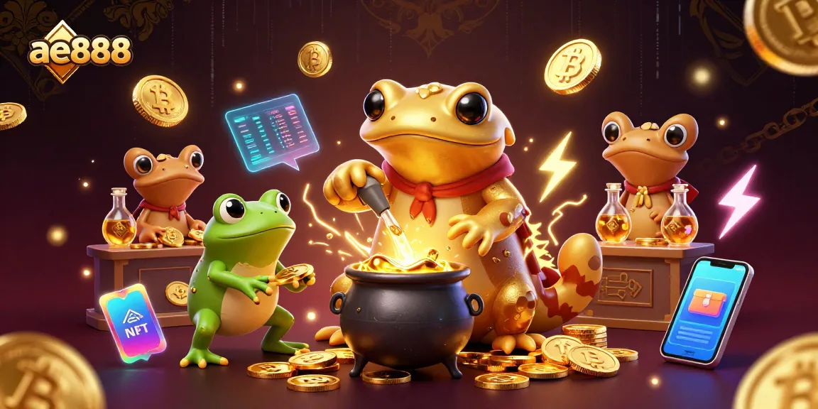 Bet on ae888 with excitement as the golden salamander alchemist creates wealth from gold coins.