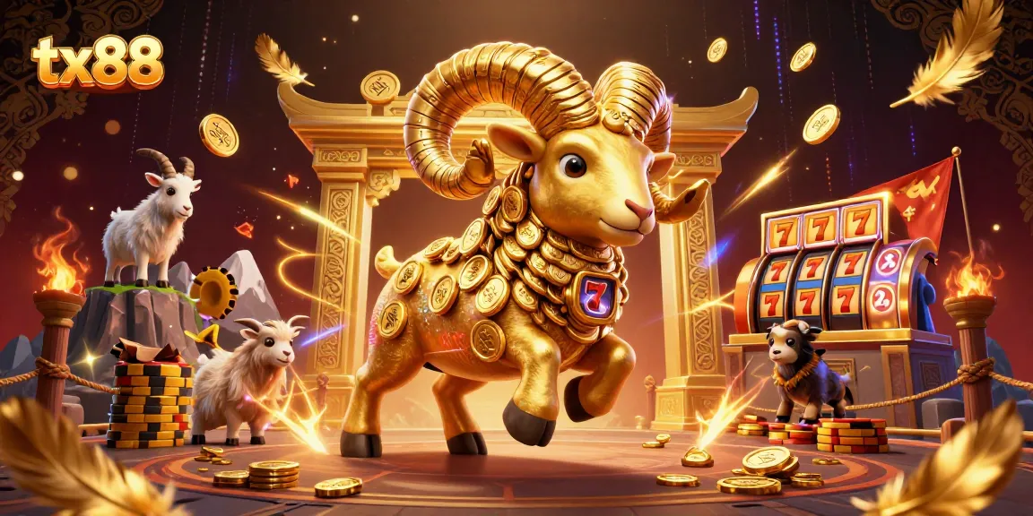 tx88 brings excitement to slots with a golden ram, jackpot elements, and vibrant energy