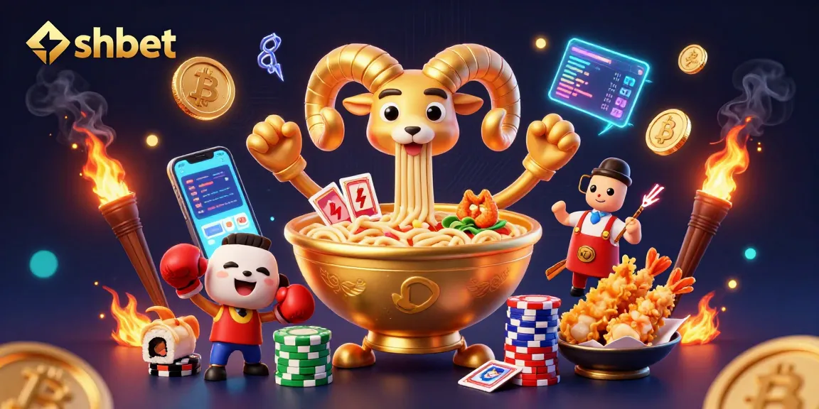 Experience the thrill at shbet with casino-themed cartoon characters and vibrant crypto elements.