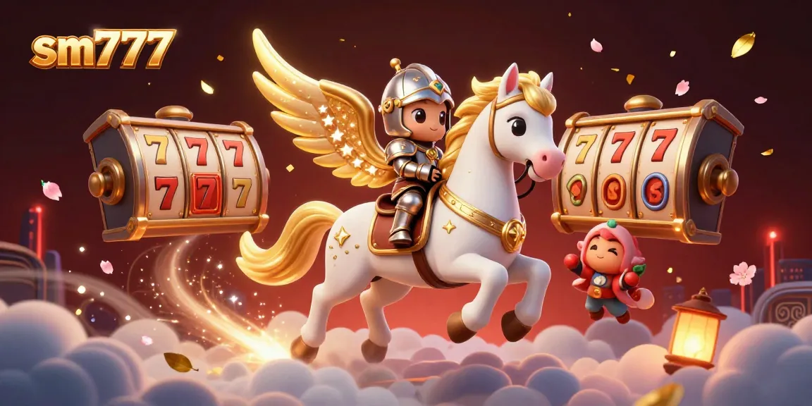 Experience the excitement of sm777 with 3D slots bursting forth alongside a valiant knight and celestial horse.