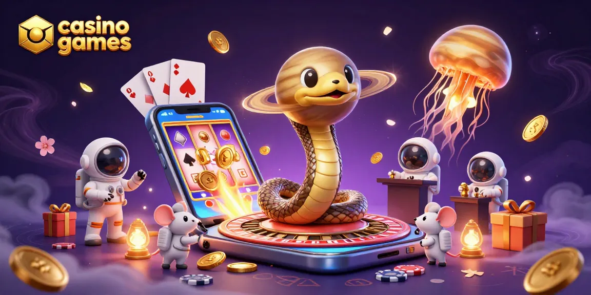 Experience thrilling casino games with a cosmic twist featuring roulette and slot action.